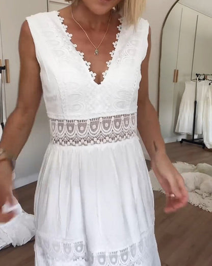 Vestido largo estilo boho con detalles delicados – ISLARA