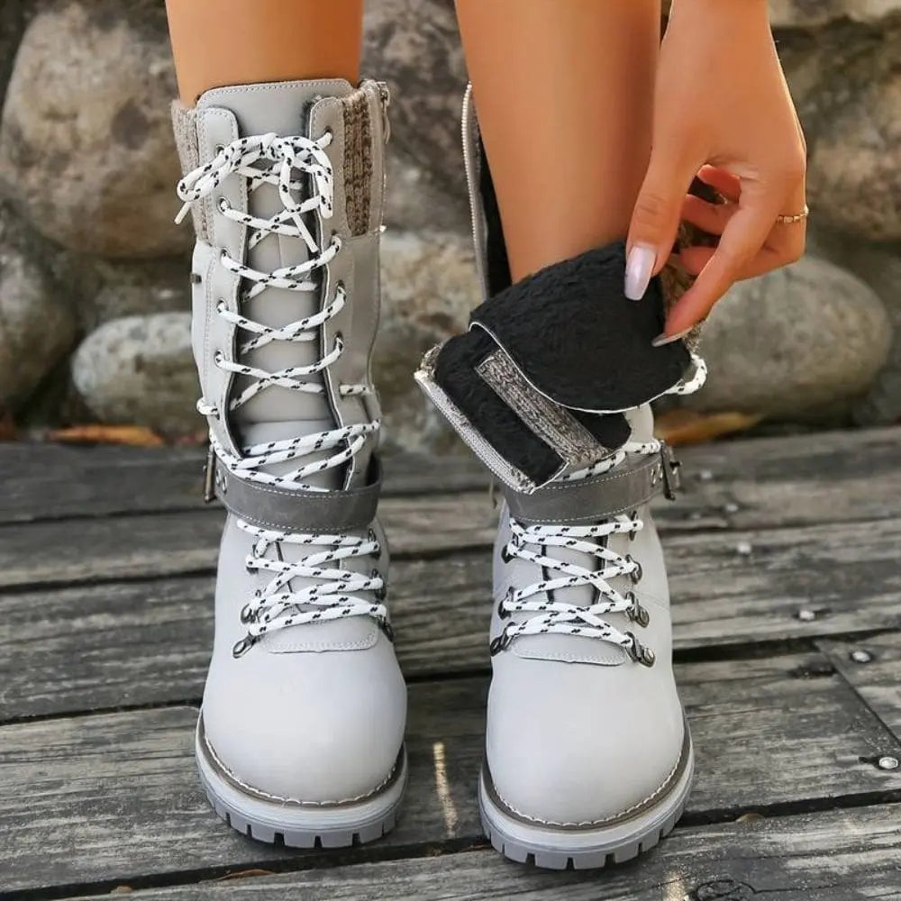 Botas de invierno impermeables para mujer con suela antideslizante – SNOWRA
