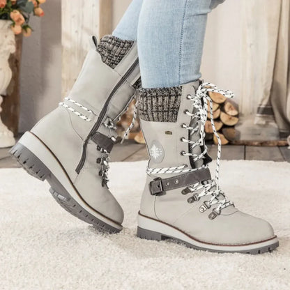 Botas de invierno impermeables para mujer con suela antideslizante – SNOWRA