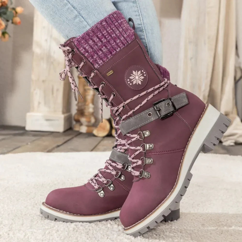 Botas de invierno impermeables para mujer con suela antideslizante – SNOWRA
