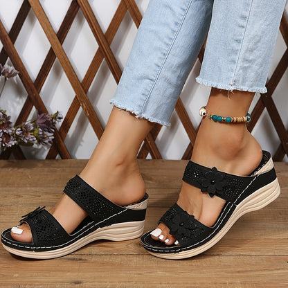 Sandalias con cuña elegantes y cómodas para mujer, perfectas para cualquier ocasión – ELARA
