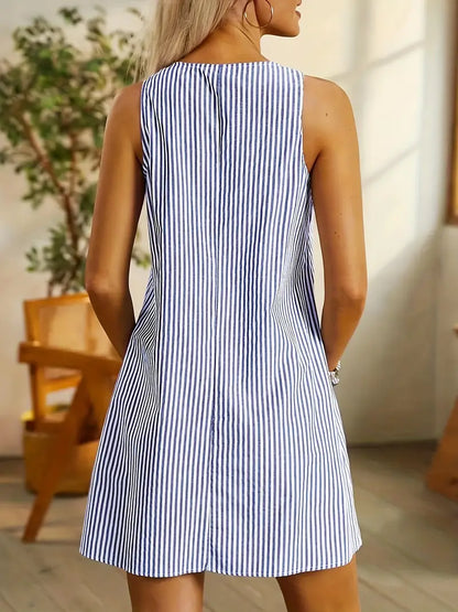 Vestido veraniego con rayas y bolsillos laterales – SELINA STRIPE EASE