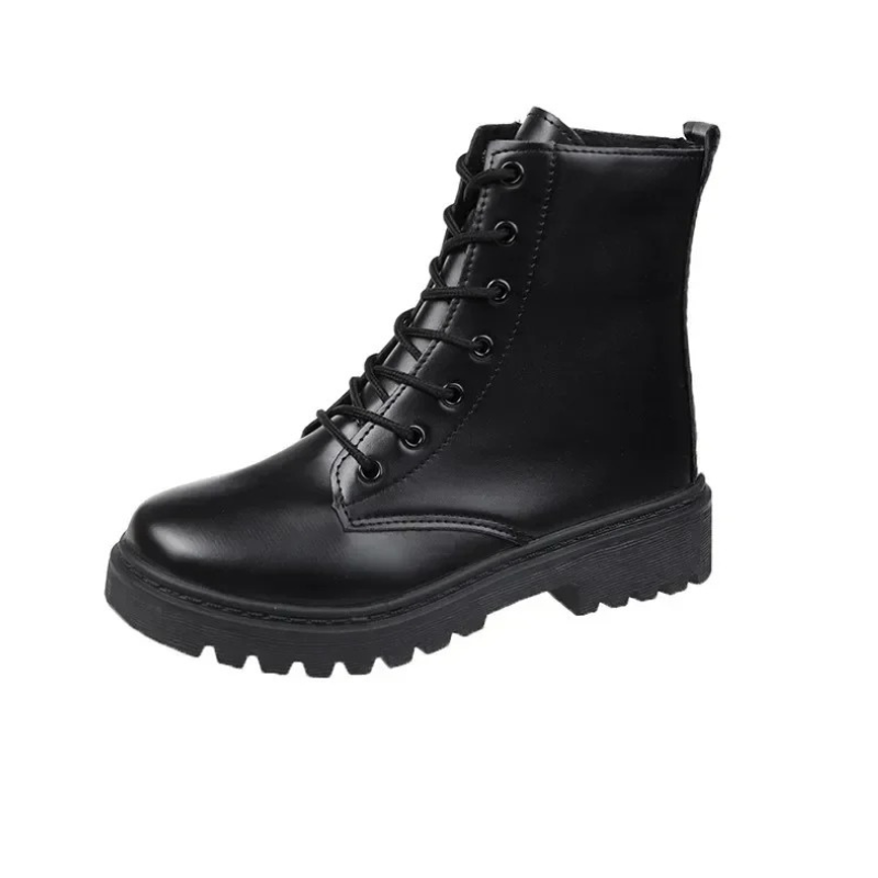 ALINA - Botines de PU para mujer con suela gruesa