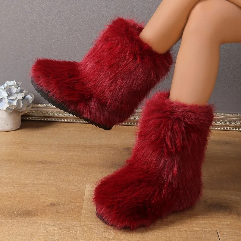 VIOLETTE - Botas de invierno forradas con imitación de piel y suela antideslizante