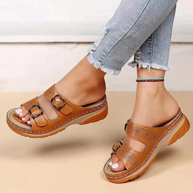Sandalias elegantes de verano para mujer con detalles decorativos – ALMÉRIA
