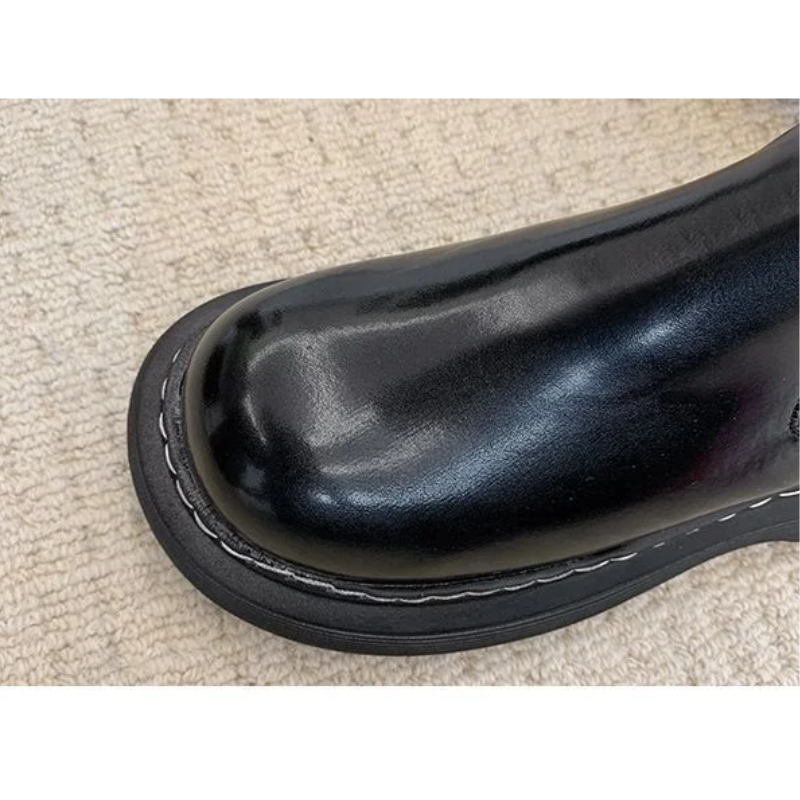 Marvona - - Botas Chelsea para mujer fáciles de poner y con punta redonda