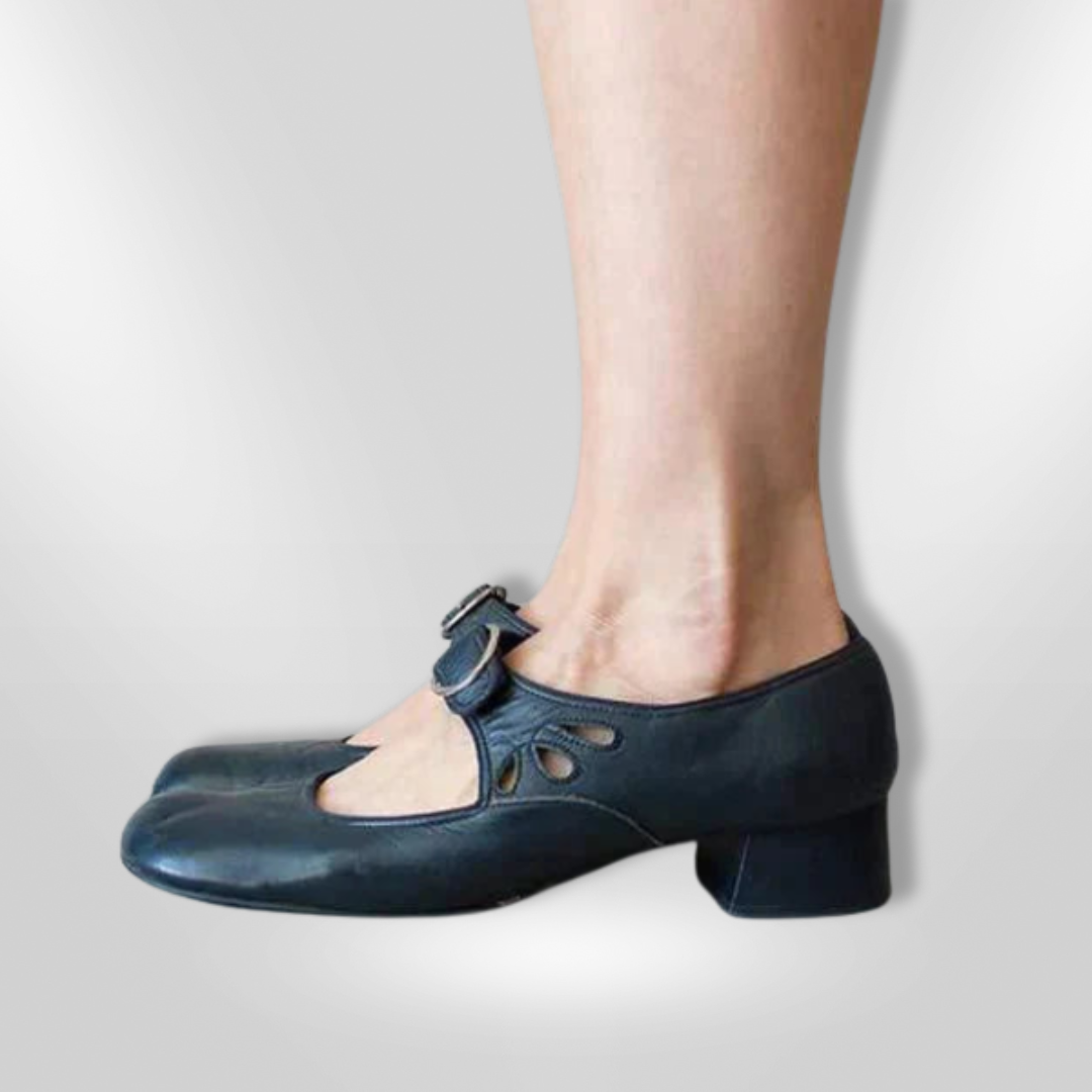 Sandalias clásicas de piel con hebilla ajustable – VALENIA