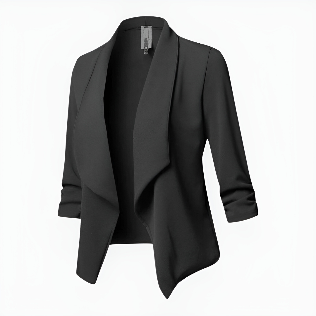 Blazer abierta para mujer con mangas 3/4 y estilo ligero – CLARISSA