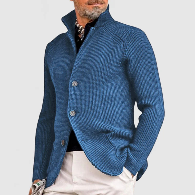 Chaqueta de punto elegante con solapas para hombre – GALIB