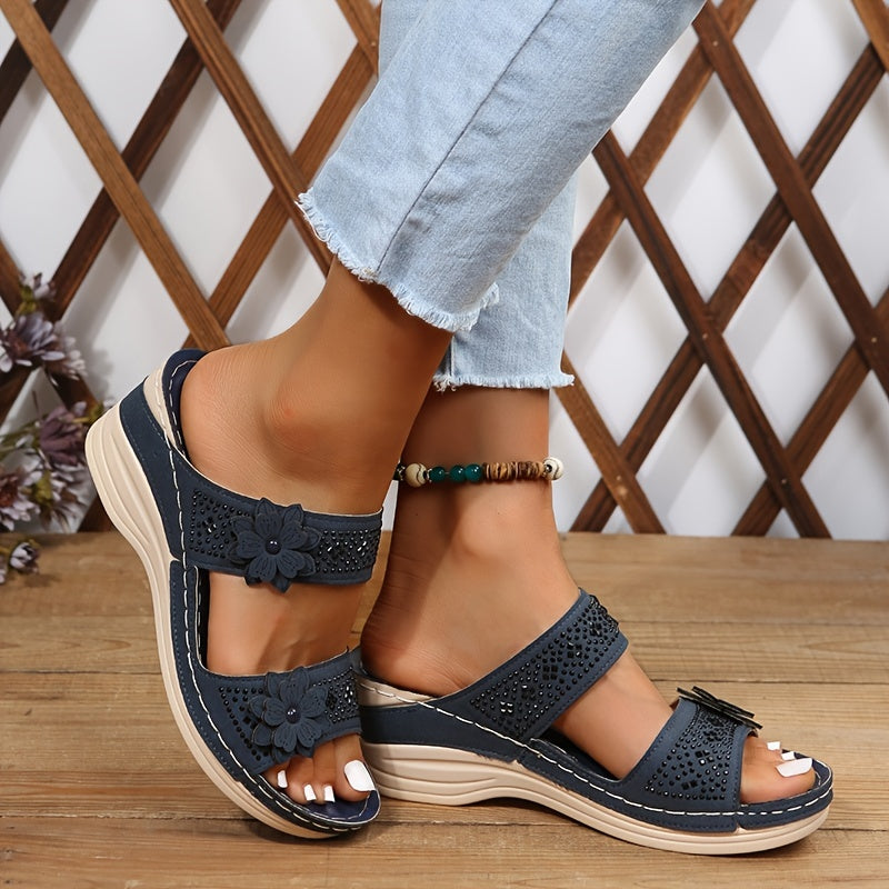 Sandalias con cuña elegantes y cómodas para mujer, perfectas para cualquier ocasión – ELARA