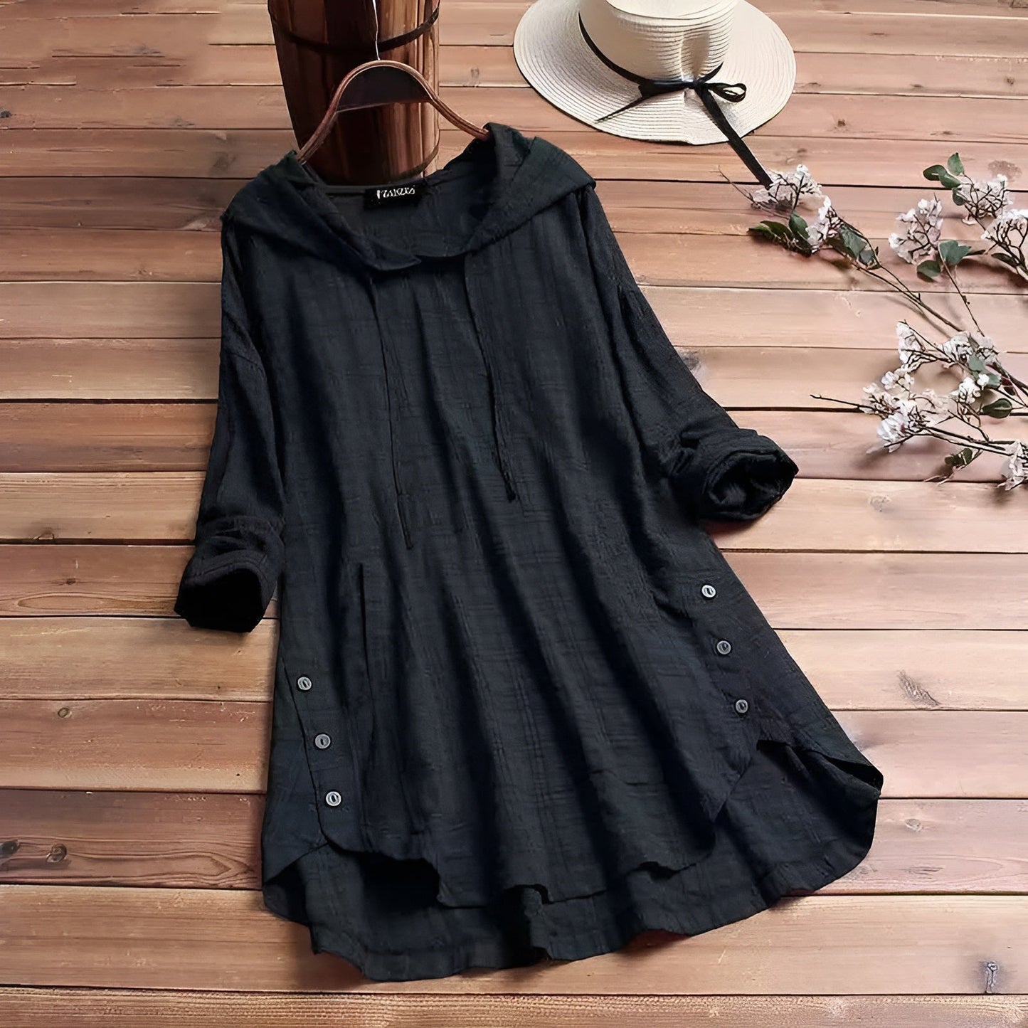 Camisa de lino y algodón transpirable con corte relajado – AÉLIN