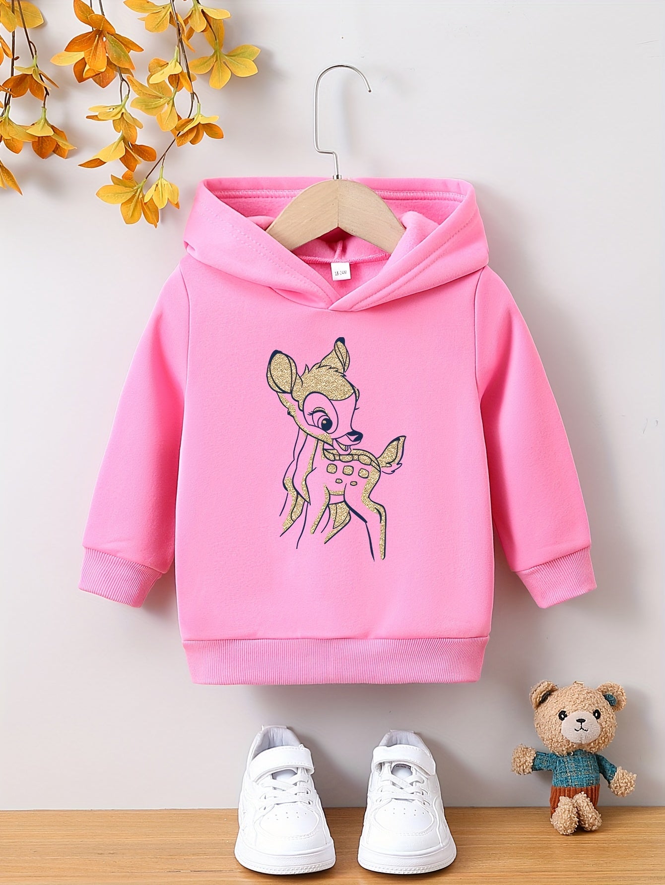 AVA - Sudadera con capucha y estampado de animales para niñas pequeñas