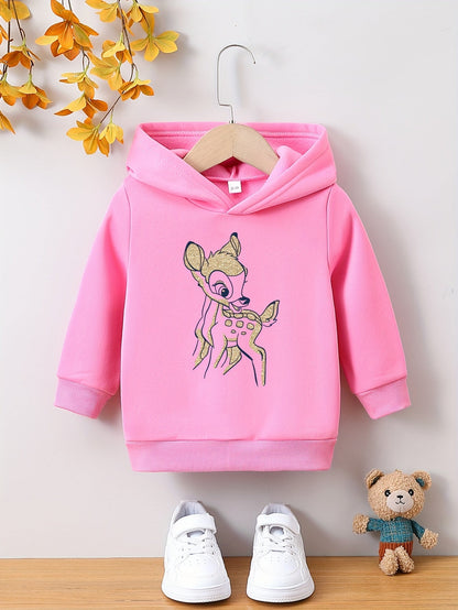 AVA - Sudadera con capucha y estampado de animales para niñas pequeñas