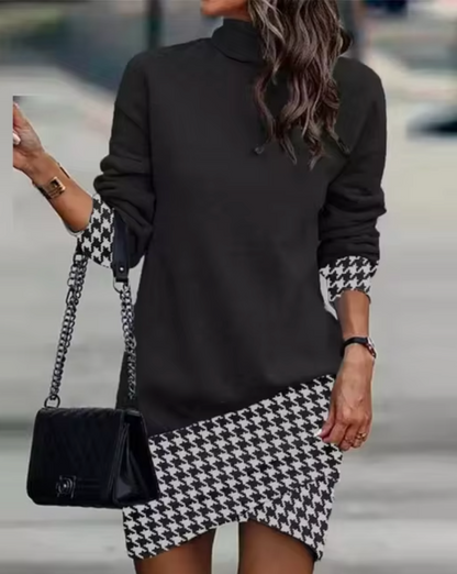 ALMA - Vestido casual con dobladillo asimétrico para mujer