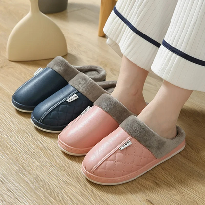 LYARA - Zapatillas de casa para mujer con punta redonda y suela antideslizante