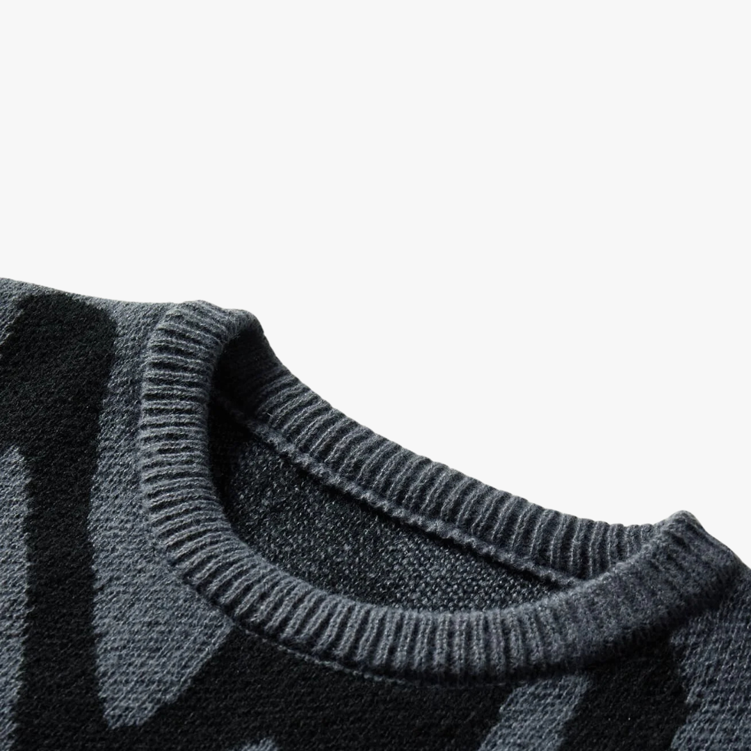 Suéter oversize con patrón gráfico para hombre – ISIDORE