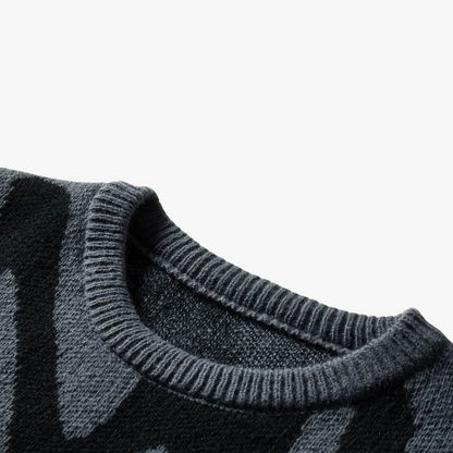 Suéter oversize con patrón gráfico para hombre – ISIDORE