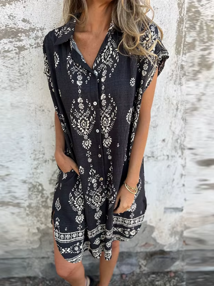 Vestido de verano estilo vintage con estampado floral – SAARA