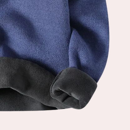 LEÓN - Jersey de cuello alto para hombre con forro polar