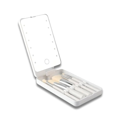 Set de brochas de maquillaje para viaje con estuche elegante – ROSALIE