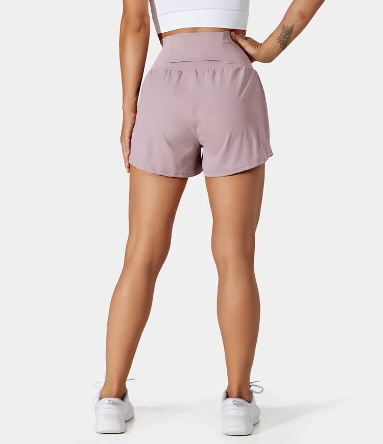 Short deportivo de mujer con cintura alta y bolsillos – DORA