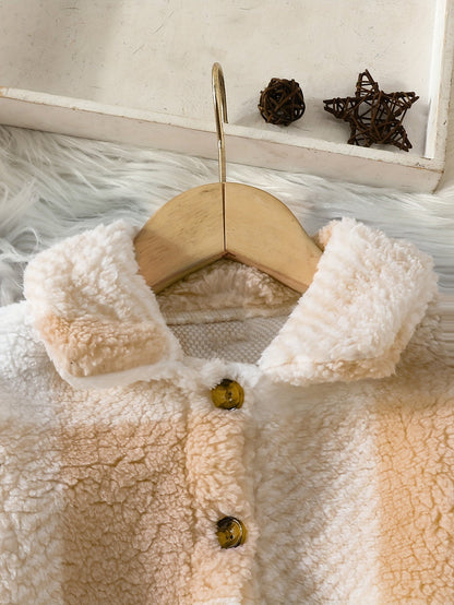 NORA - Chaqueta infantil de forro polar ligera con patrón a cuadros