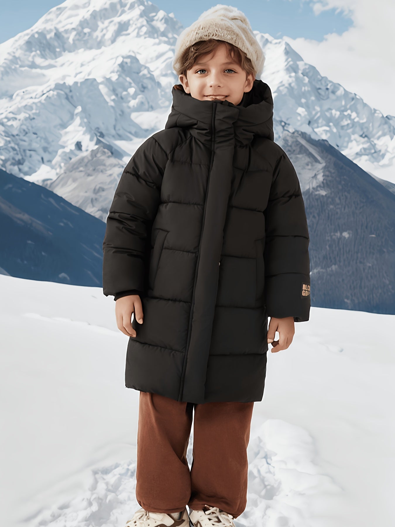 MATEO - Abrigo medio largo con cremallera para niño