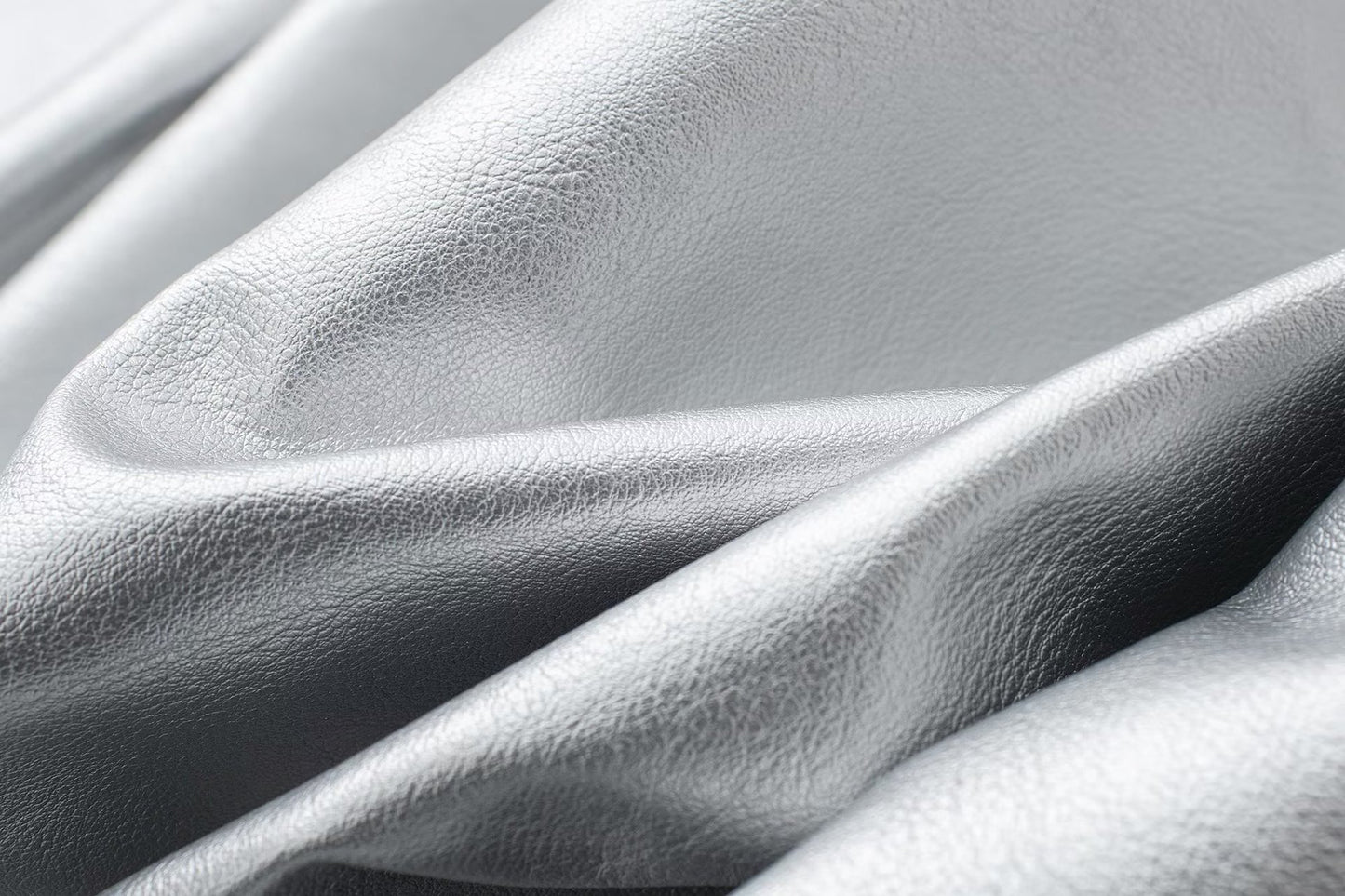 Riera - Pantalones de piel sintética plateados bota recta brillantes de cintura alta para mujer