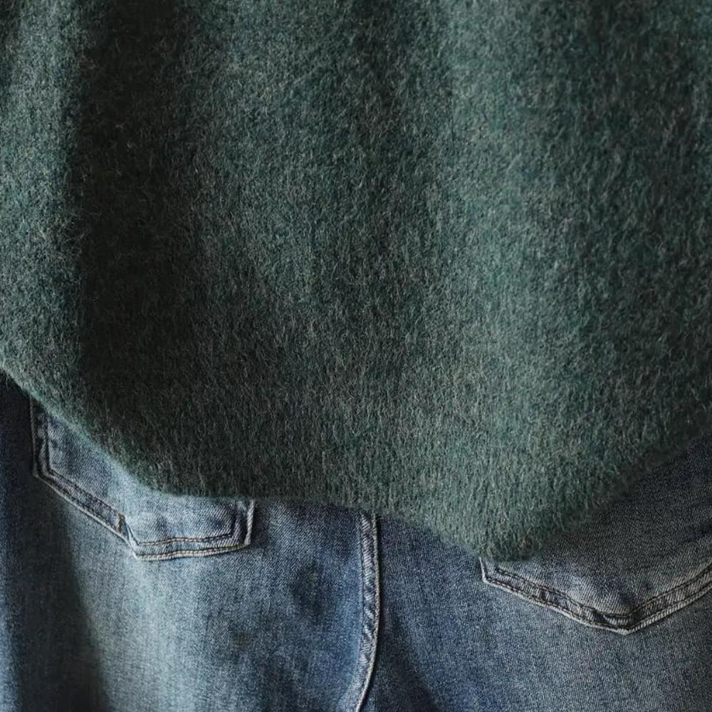 FIONA - Cárdigan de punto holgado con estampado floral para mujer