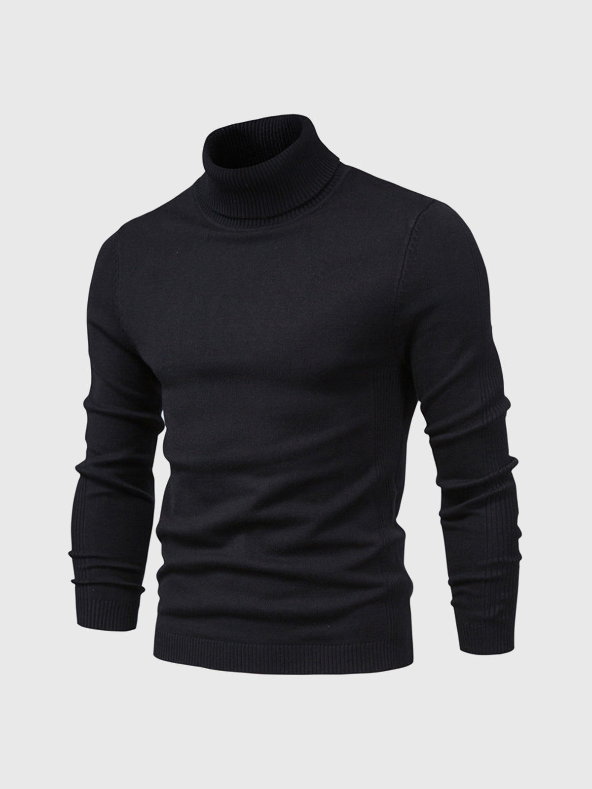 DAVARO – Jersey de hombre de cuello alto slim fit con diseño elegante