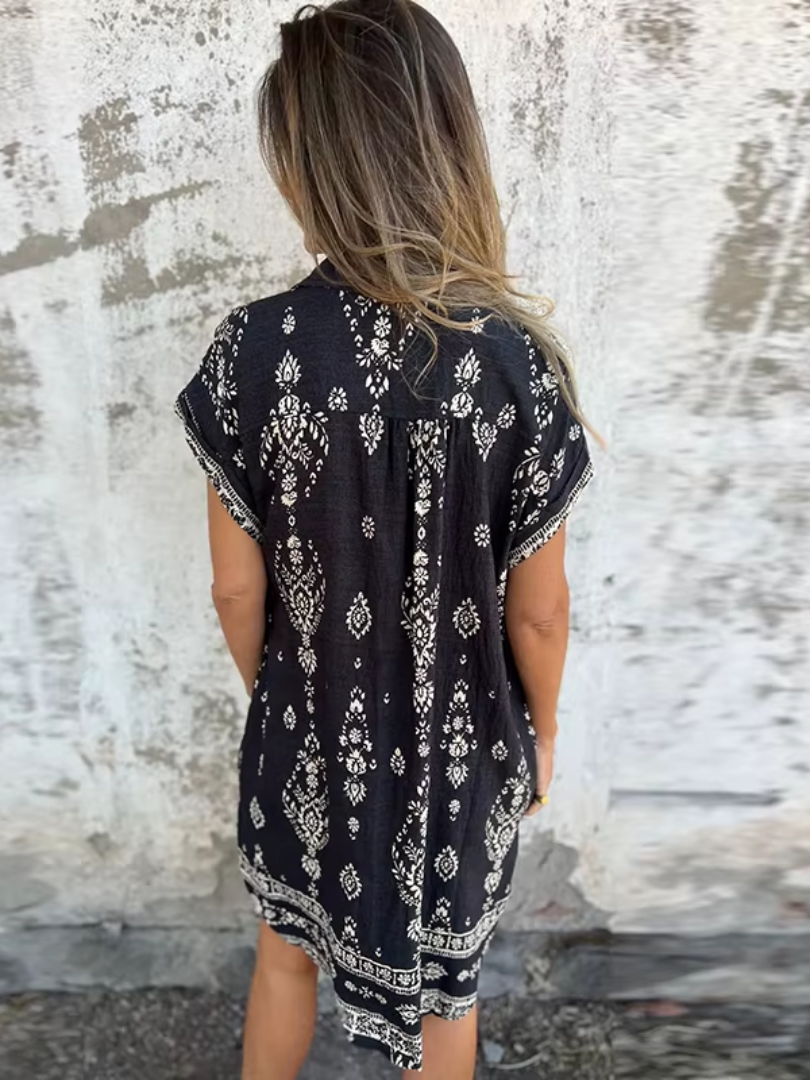 Vestido de verano estilo vintage con estampado floral – SAARA