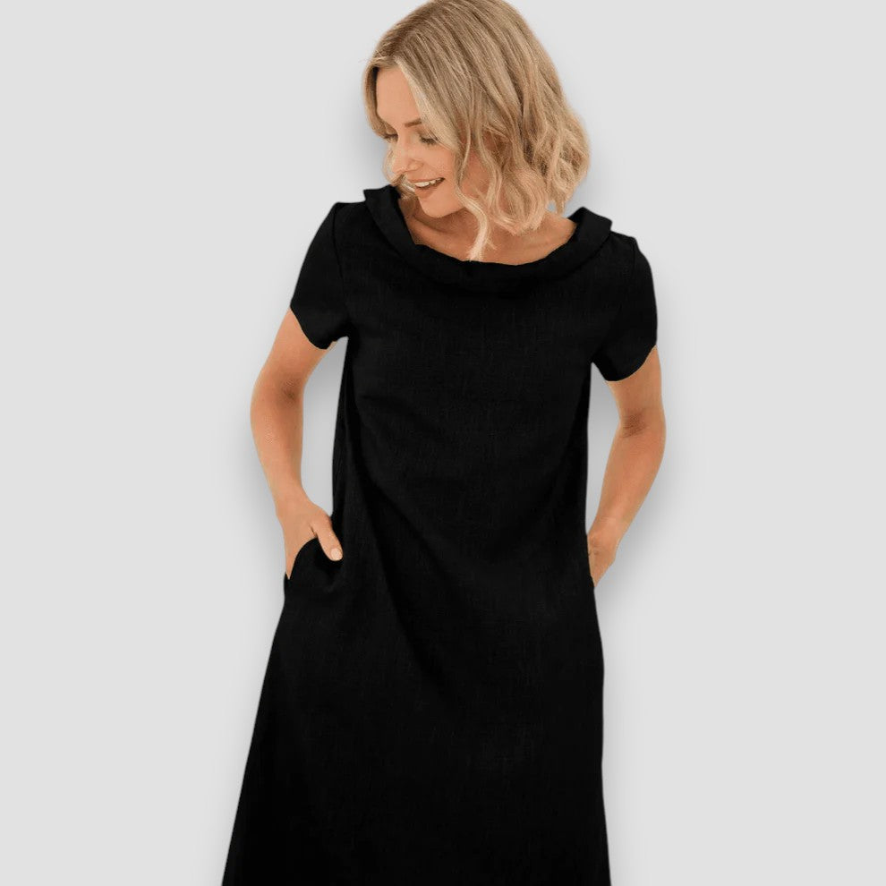 Mujeres - Vestido De Verano - A-Línea Con Cuello Bardot - Moda Casual - ELEGANCIA VERANIEGA