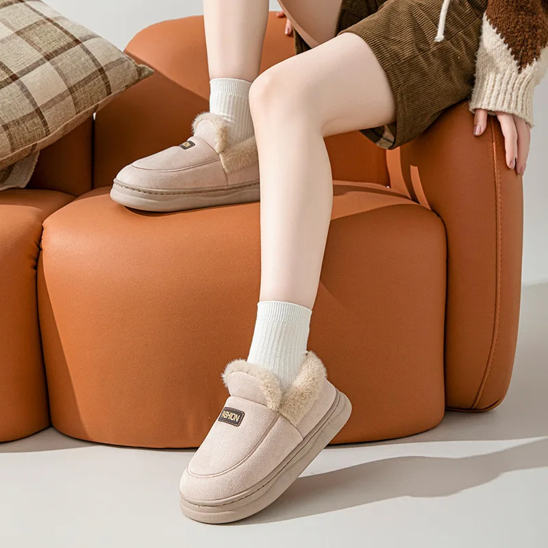 LYSIA - Zapatillas ligeras para mujer con forro de piel sintética y suela antideslizante