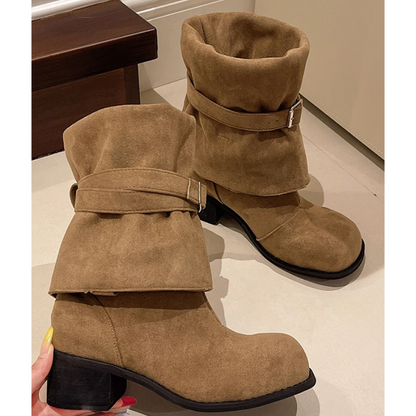 NADIA - Botas altas ligeras con tacón grueso para mujer