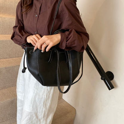 Bolso de hombro negro estilo vintage para mujer – VELMARÉ