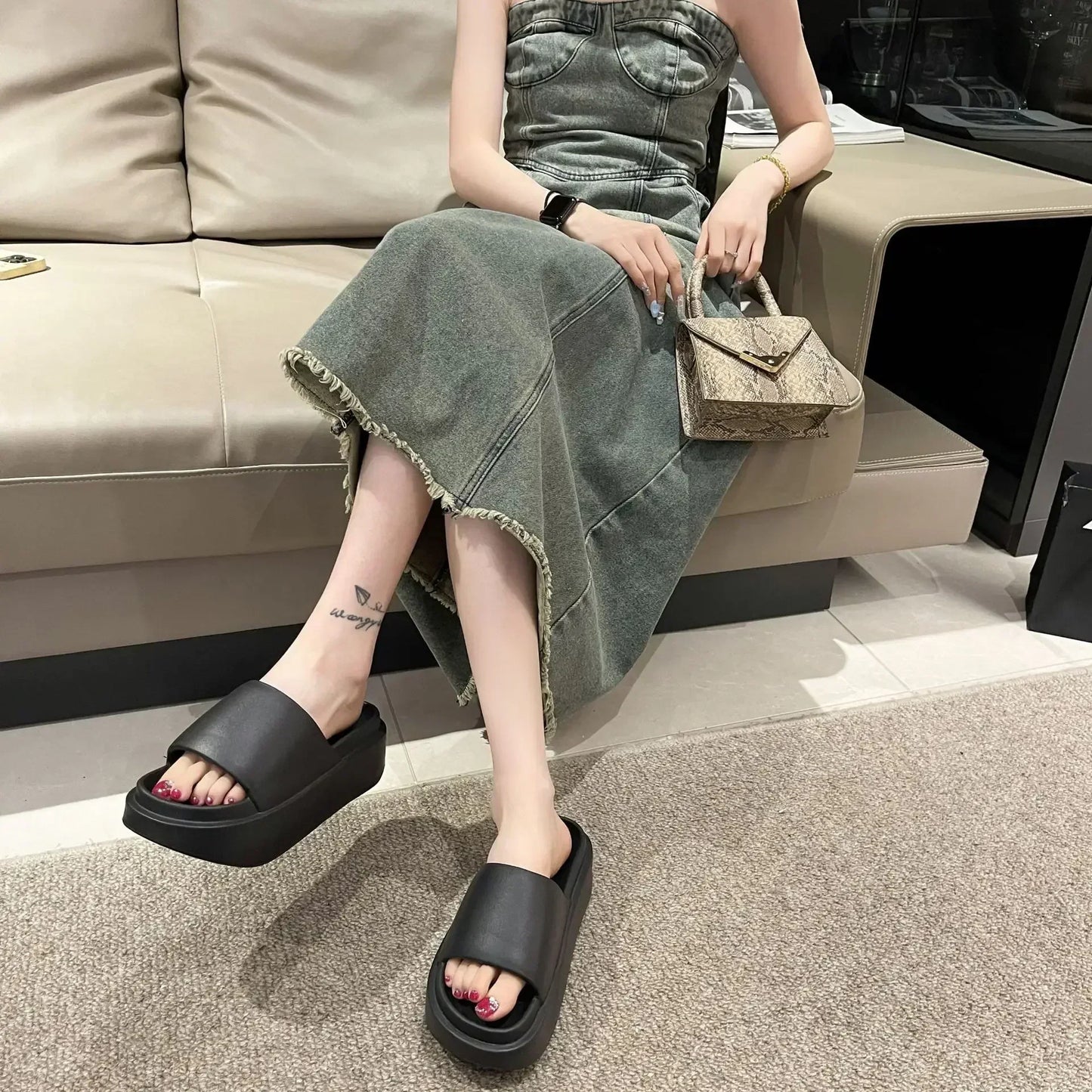 LARENA - Sandalias de plataforma para mujer