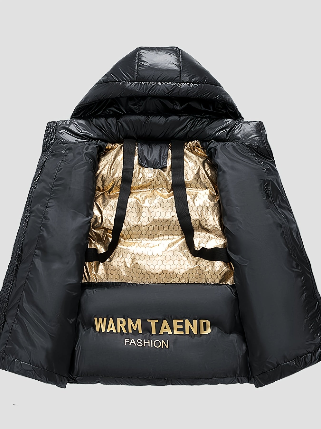 NORDEN - Abrigo puffer de invierno holgado con capucha para hombre