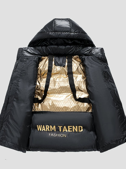 NORDEN - Abrigo puffer de invierno holgado con capucha para hombre