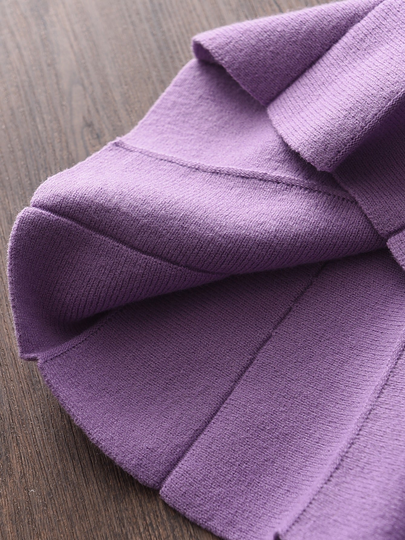 LILOU - Conjunto de cárdigan de punto y falda plisada para niñas