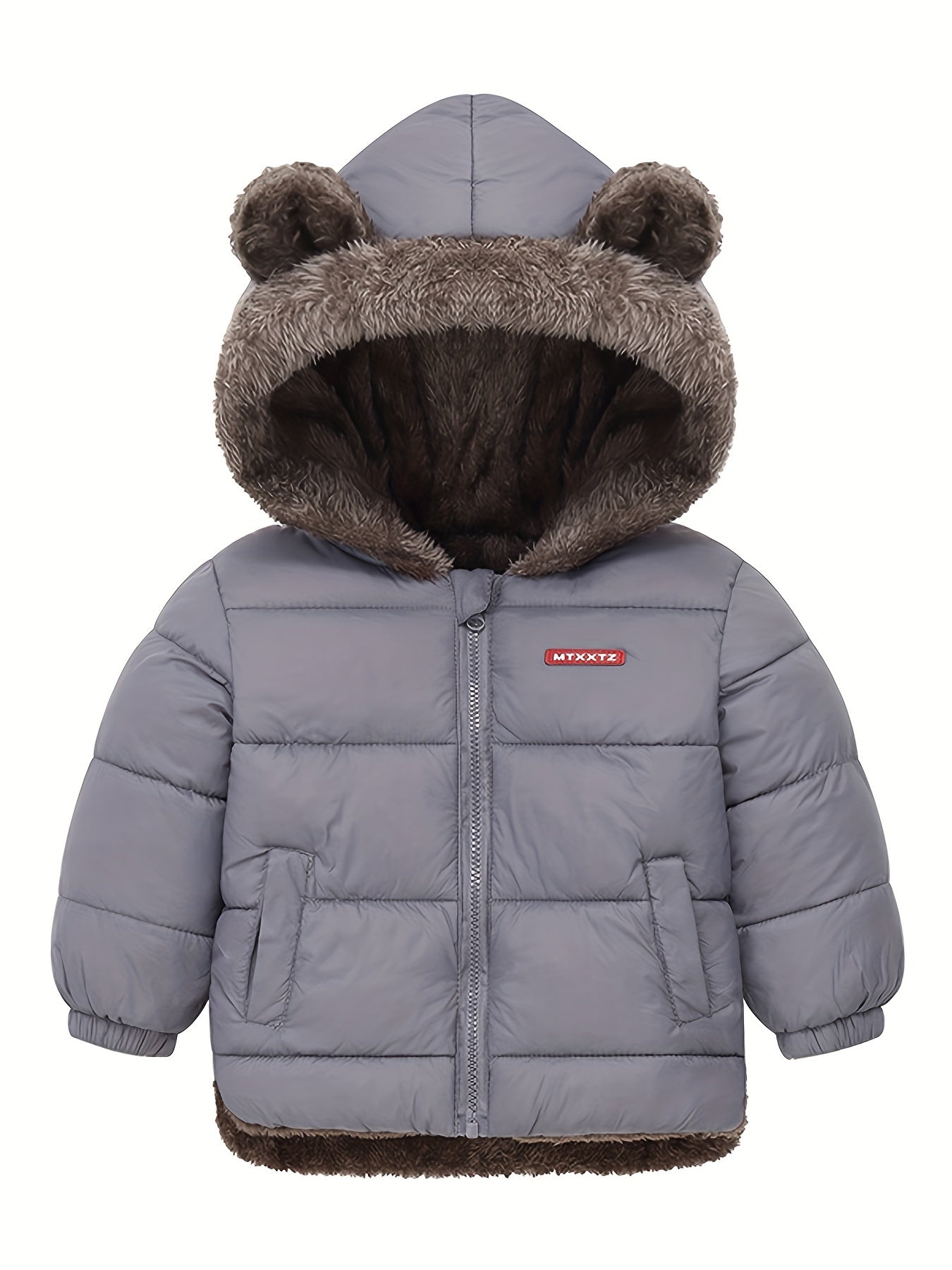 LOKI - Abrigo de invierno para niños con forro de piel sintética