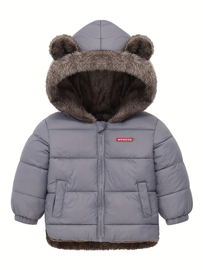 LOKI - Abrigo de invierno para niños con forro de piel sintética