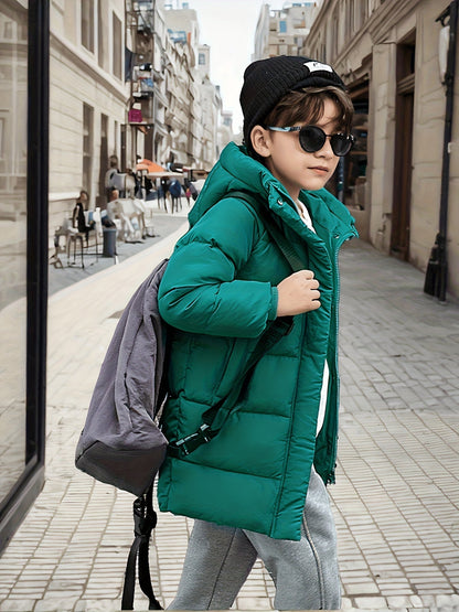 MATEO - Abrigo medio largo con cremallera para niño