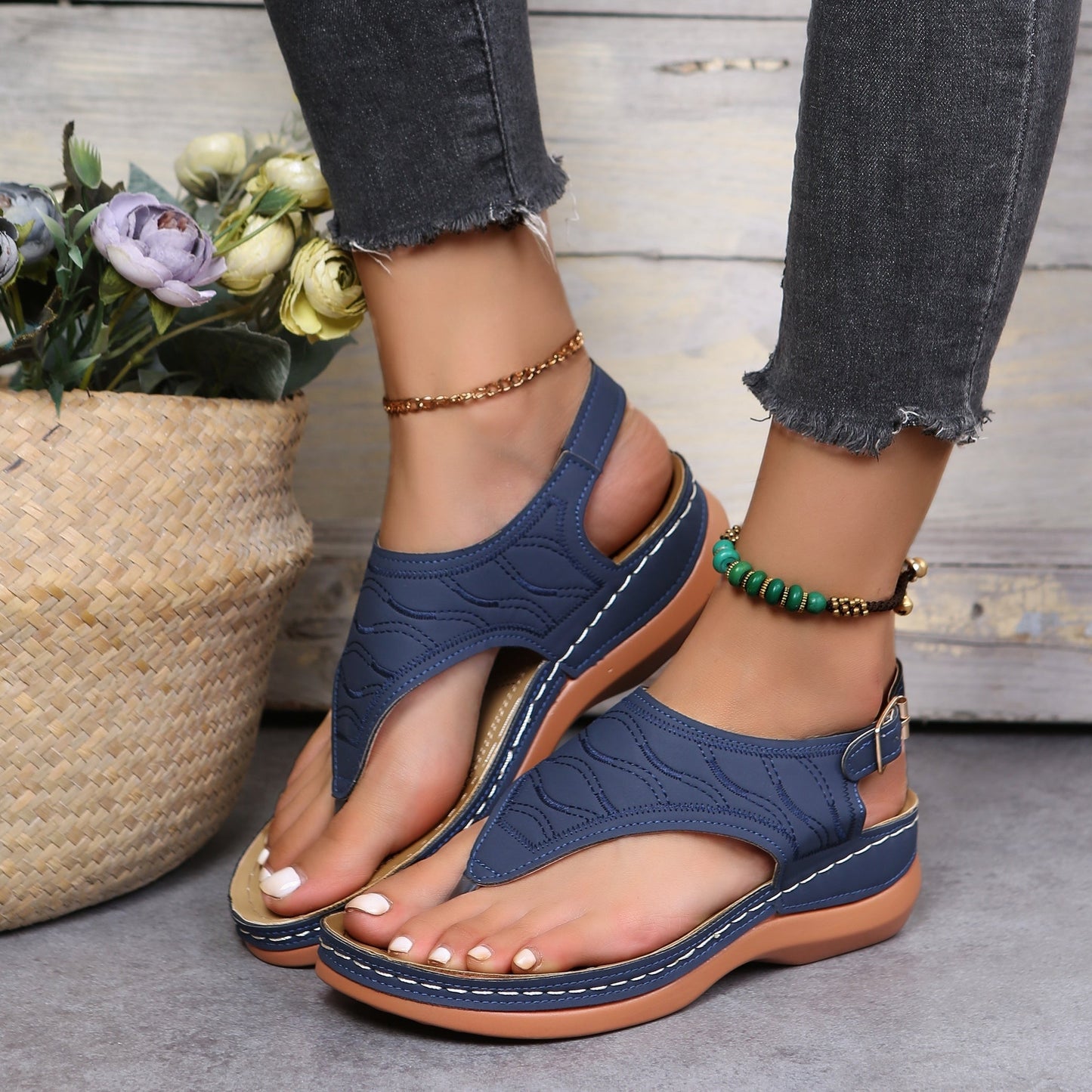 Sandalias de cuña elegantes y cómodas para mujer, perfectas para el verano – LUNA