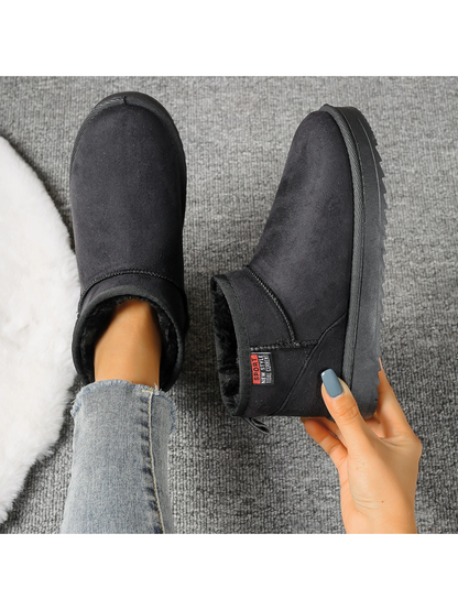 LINA - Botas de invierno ligeras, planas y forradas