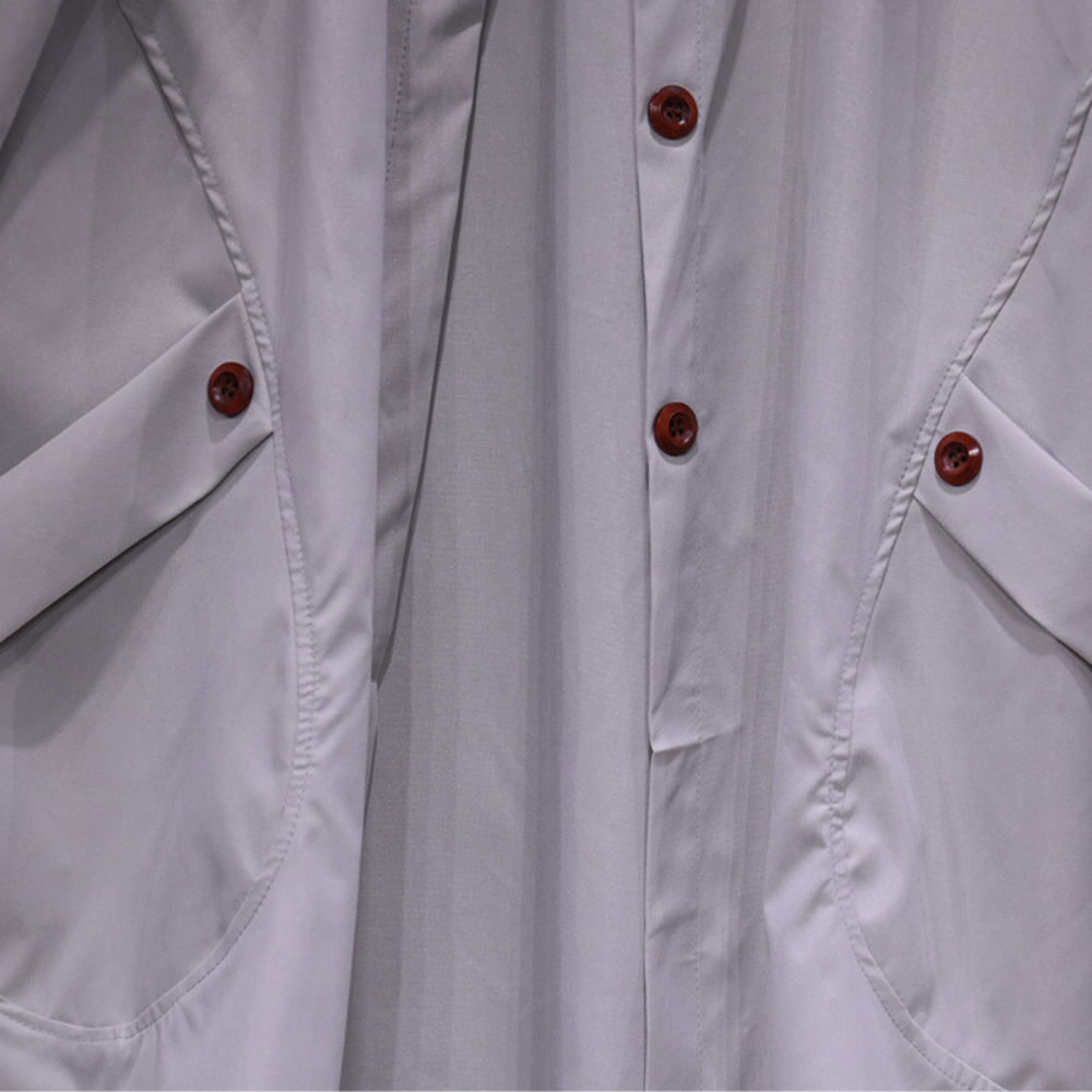 EVASIEL - Abrigo largo oversize con capucha para mujer