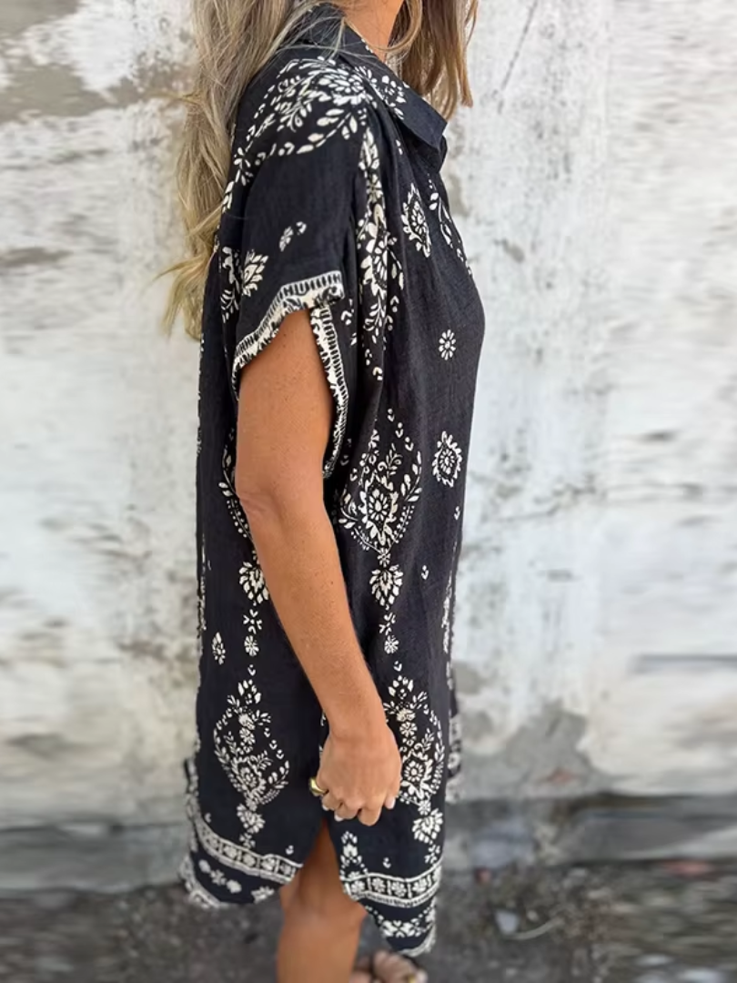 Vestido de verano estilo vintage con estampado floral – SAARA