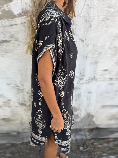 Vestido de verano estilo vintage con estampado floral – SAARA