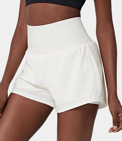 Short deportivo de mujer con cintura alta y bolsillos – DORA