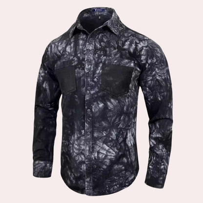 MATEO - Camisa de manga larga para hombre con estampado abstracto