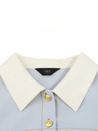 Vestido camisero de mujer con cintura marcada y manga corta – CASILDA